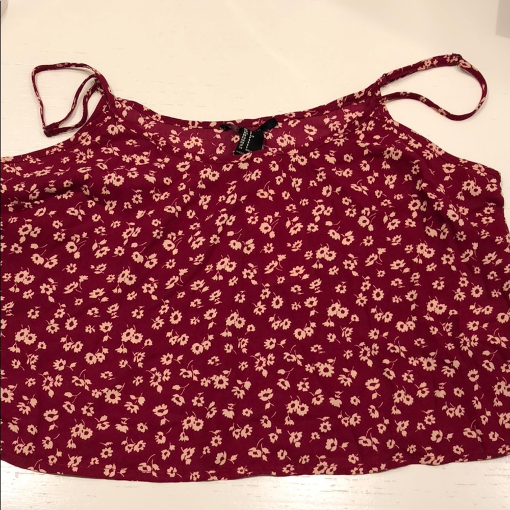 NWT Forever 21 patterned crop top size S
